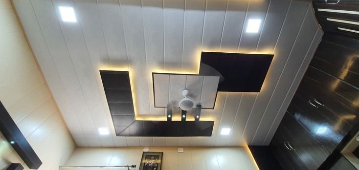 Modern Backlight PVC Ceiling Design for small rooms