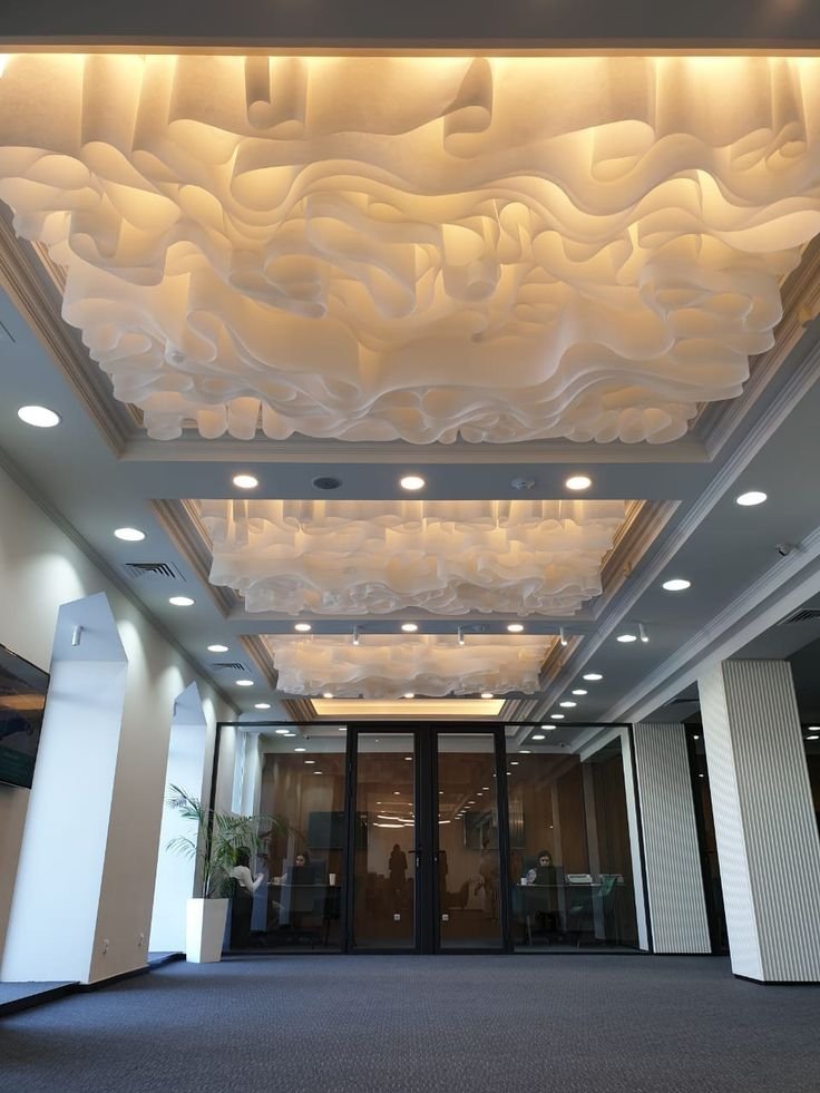 Modern Backlight PVC Ceiling Design for small rooms