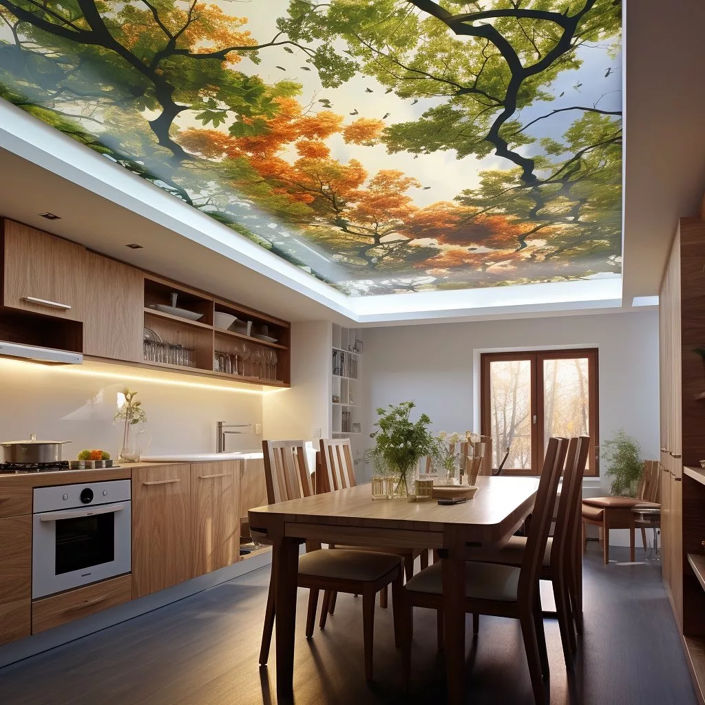 Modern Backlight PVC Ceiling Design for small rooms