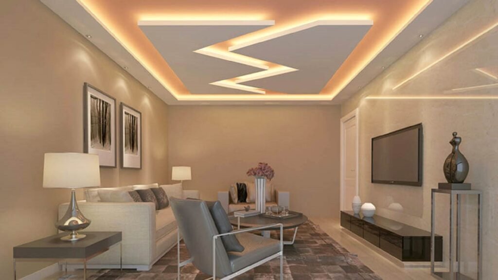 Modern Backlight PVC Ceiling Design for small rooms